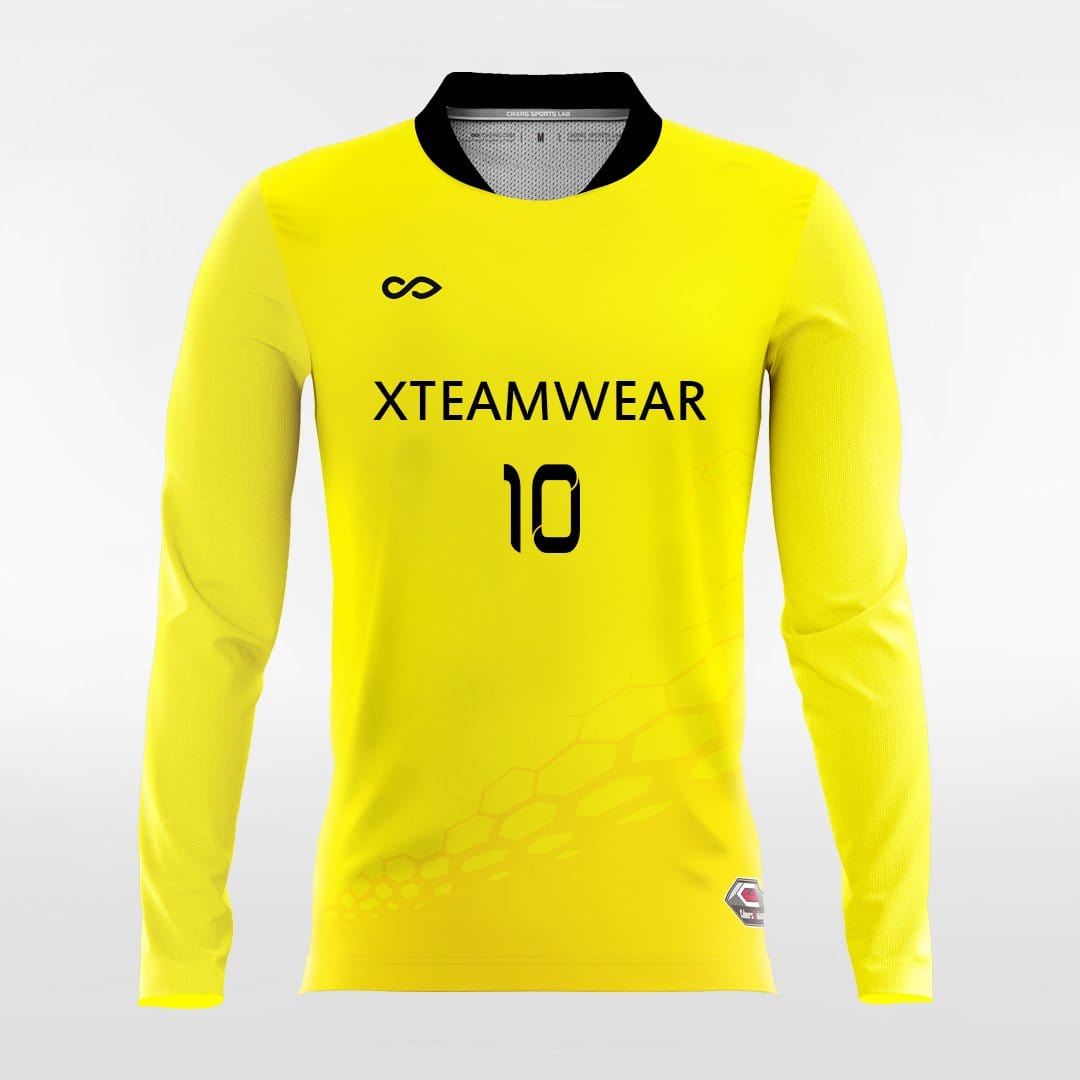 Yellow Long Sleeve volleyball Jersey Design