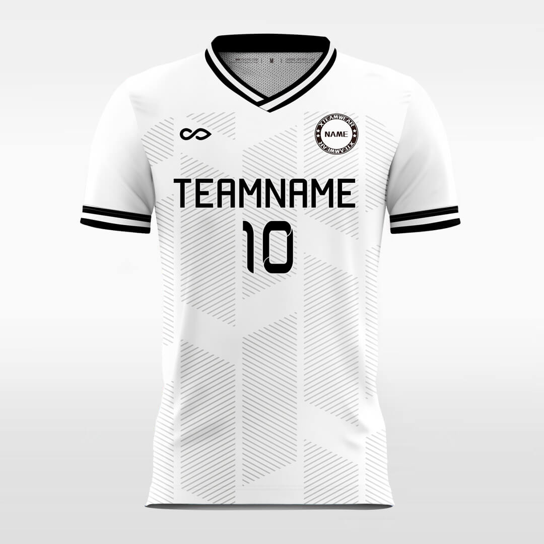 white stripe soccer jersey