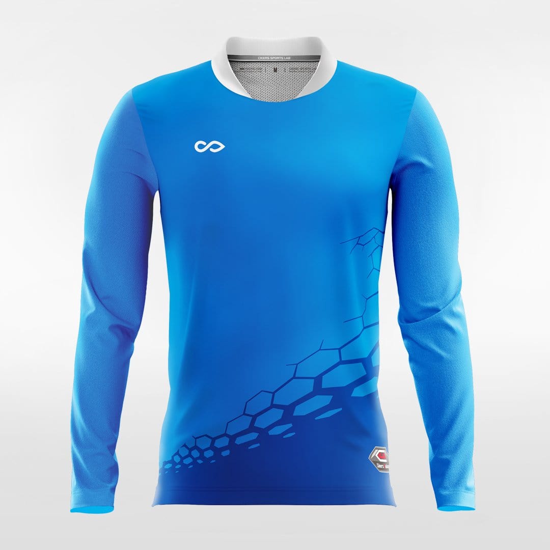 Custom Blue Long Sleeve volleyball Jersey