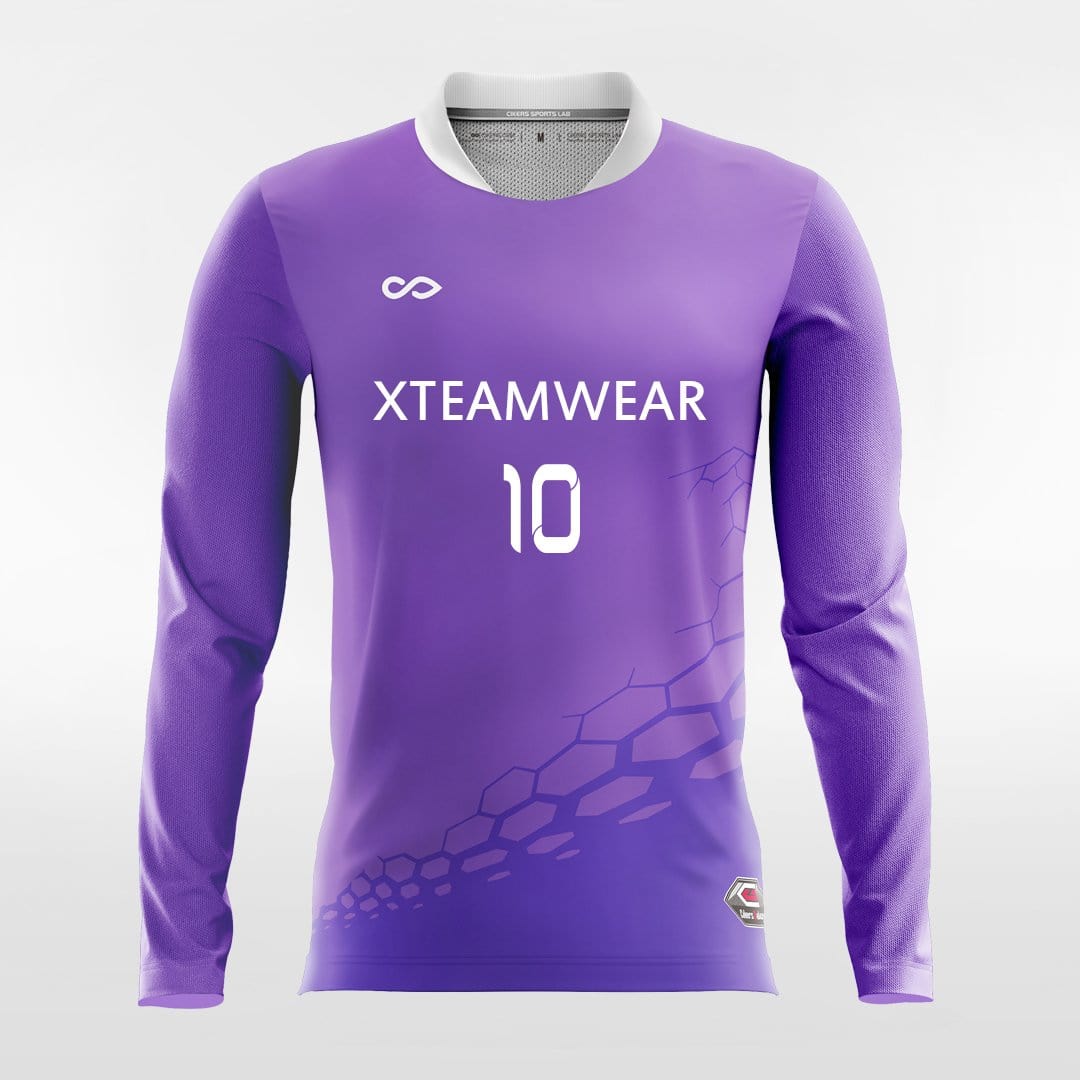 Purple Long Sleeve volleyball Jersey