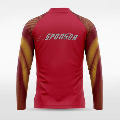 Red Embrace Aurora Men 1/4 Zip Jersey Design