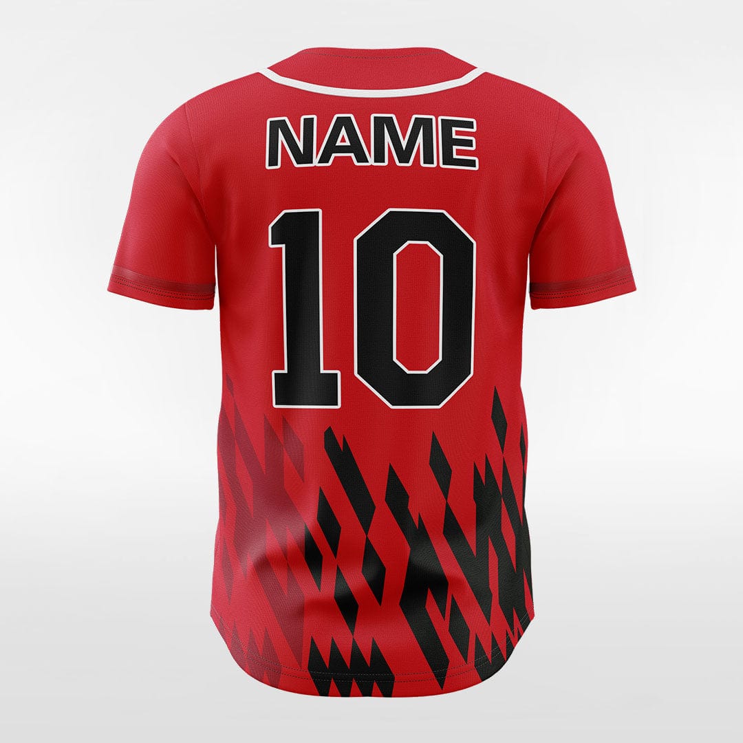 Pixel Fire - Customized Men's Sublimated Button Down Baseball Jersey