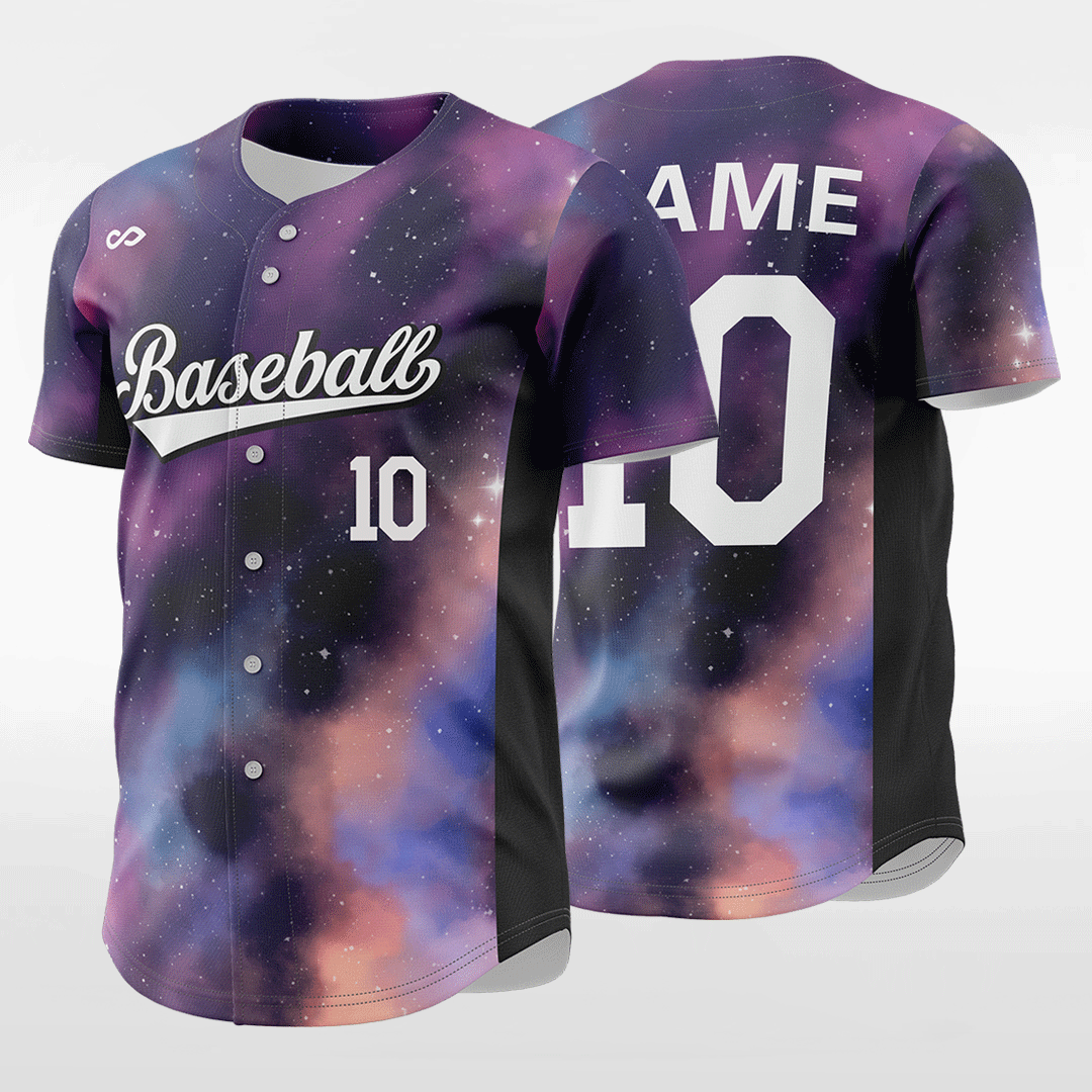 Nebula - Customized Men's Sublimated Button Down Baseball Jersey