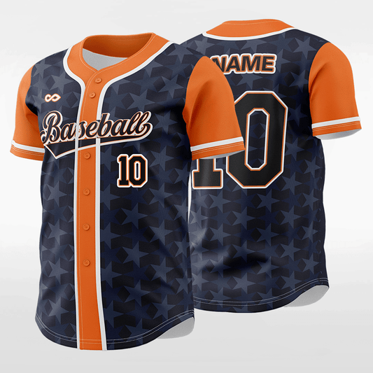 Dark Star - Customized Men's Sublimated Button Down Baseball Jersey