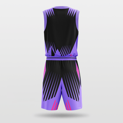Black and Purple Sublimated Basketball Jersey