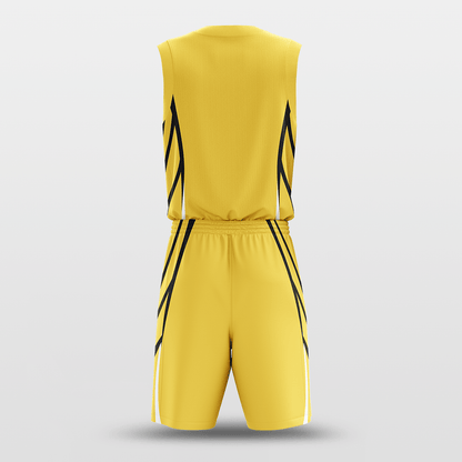 Yellow Sublimated Basketball Uniform