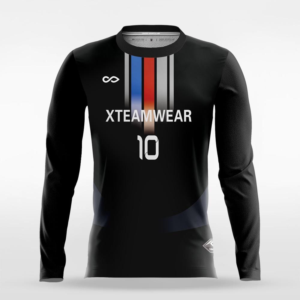 Black Long Sleeve volleyball Jersey