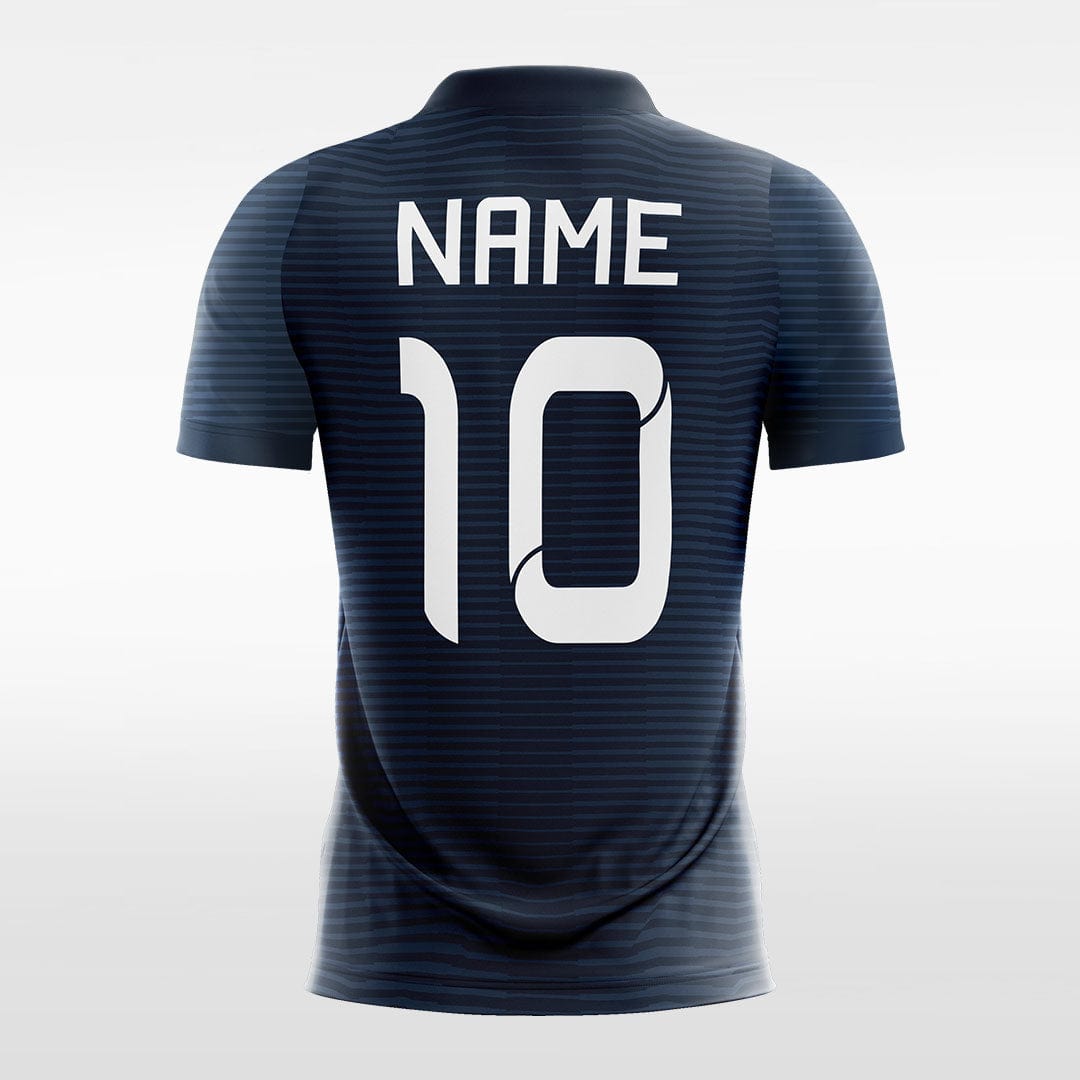 Custom Navy Blue Soccer Jersey Design