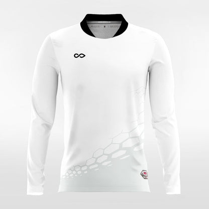 White Long Sleeve volleyball Jersey Design