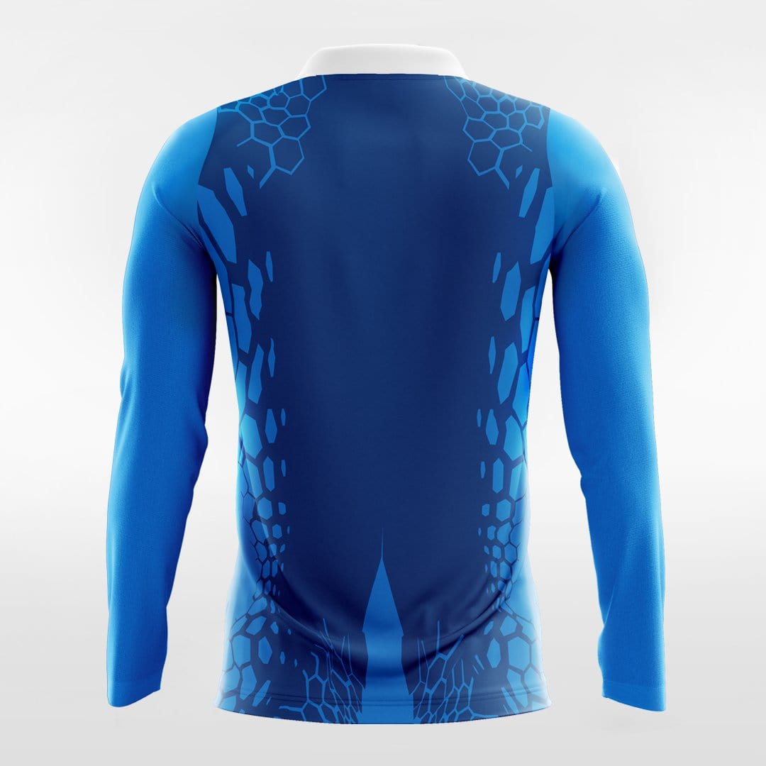 Dark Blue Long Sleeve volleyball Jersey