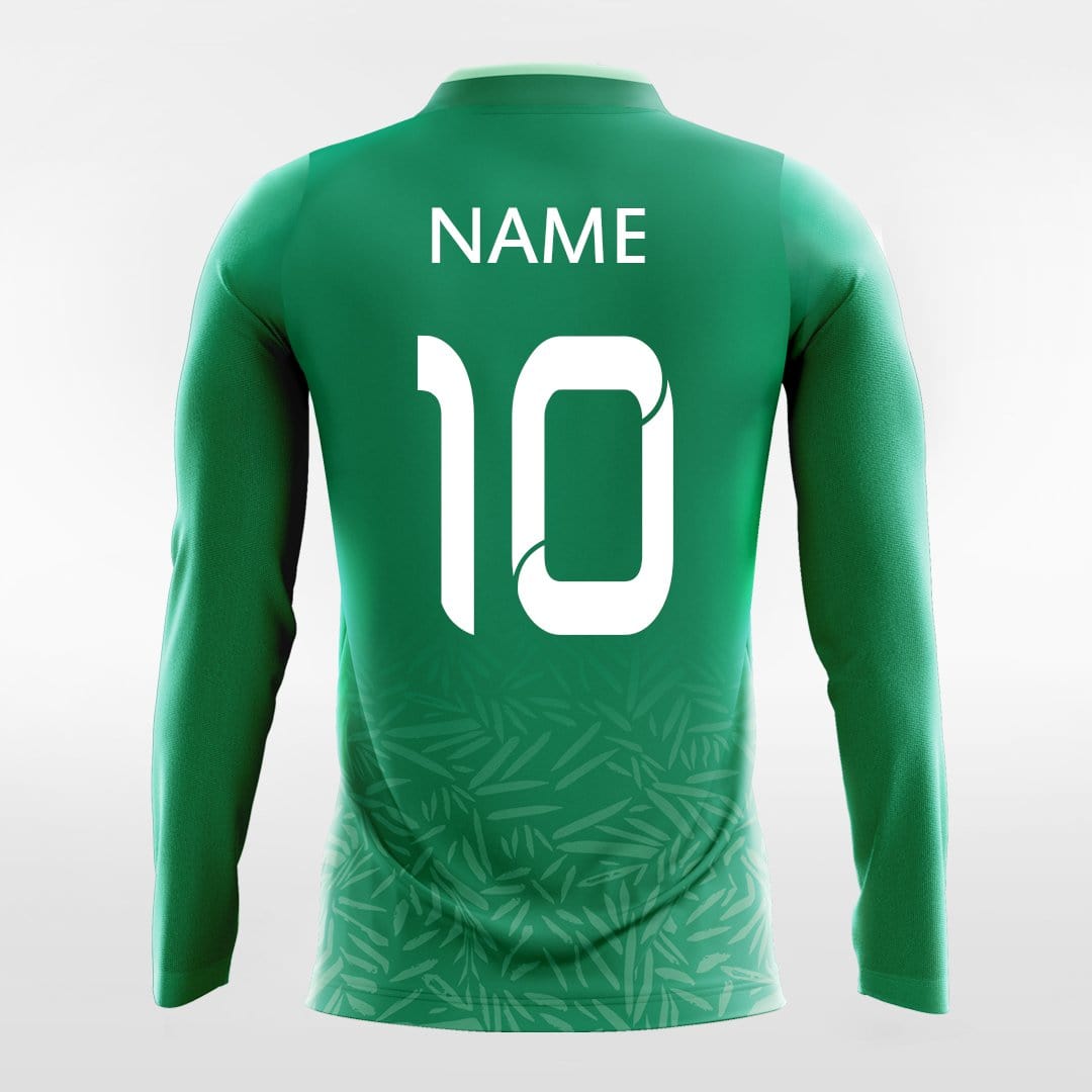 Custom Green Long Sleeve Soccer Jersey