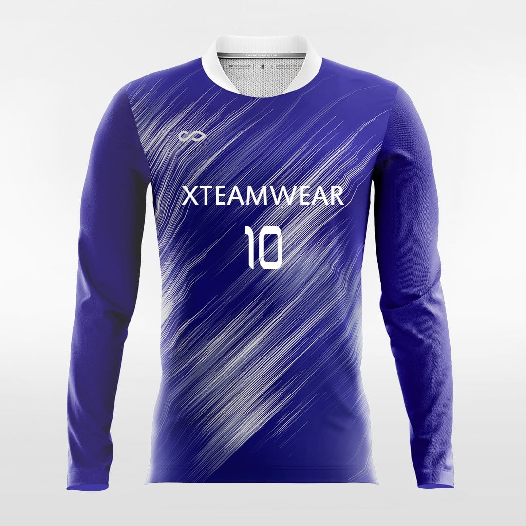 Navy Blue Long Sleeve Soccer Jersey