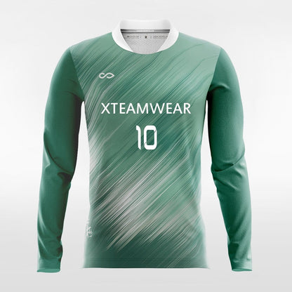 Sea Green Long Sleeve Soccer Jersey