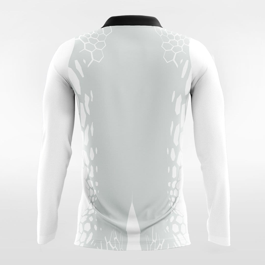 White Long Sleeve Team Soccer Jersey