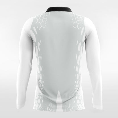 White Long Sleeve Team volleyball Jersey