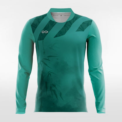 Green Long Sleeve Soccer Jersey Design