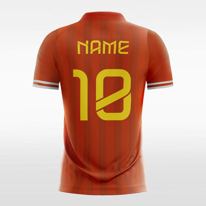 Red and Gold Team Soccer Jerseys Customized