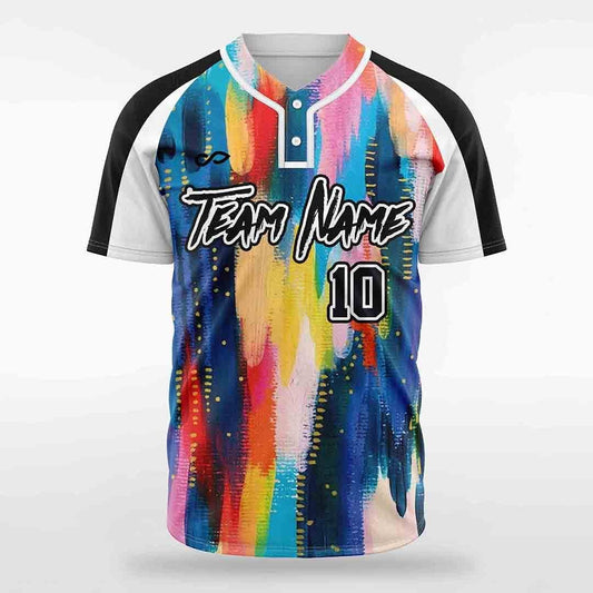 Rain Runner - Customized Men's Sublimated 2-Button Baseball Jersey