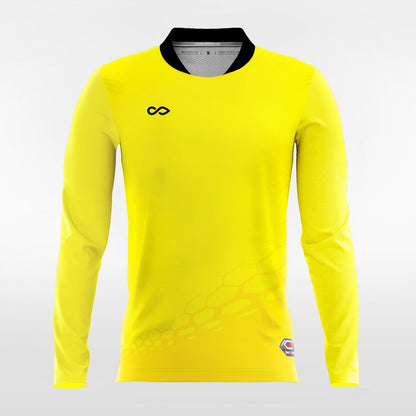 Custom Yellow Long Sleeve volleyball Jersey