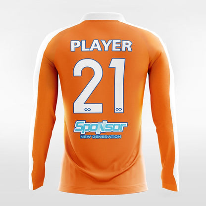 Orange Long Sleeve Team Soccer Jersey