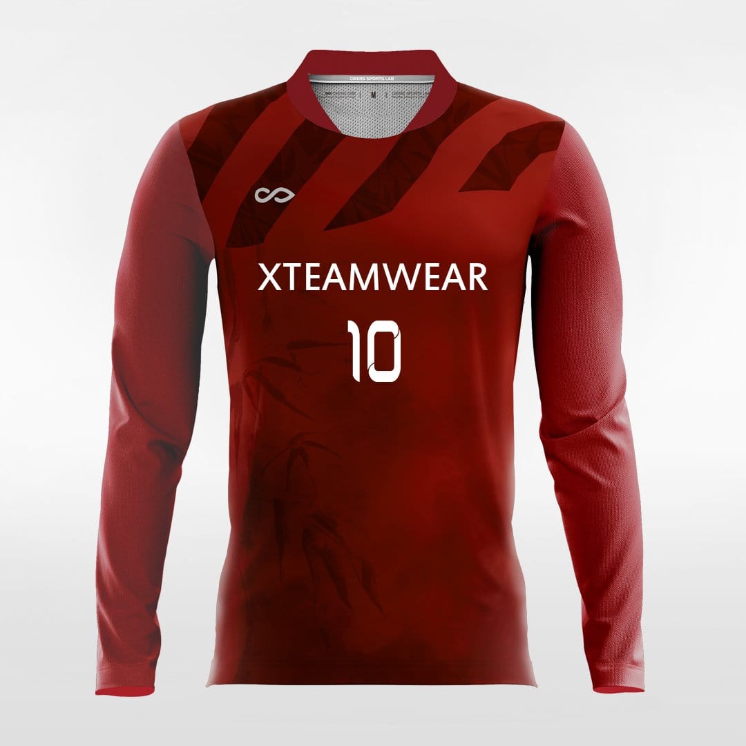 Red Long Sleeve Soccer Jersey