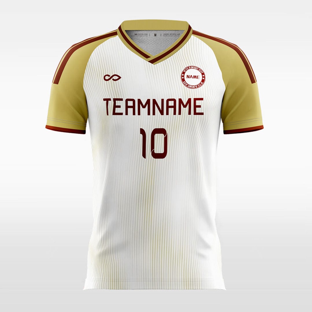 White and Yellow Sublimated Soccer Jersey