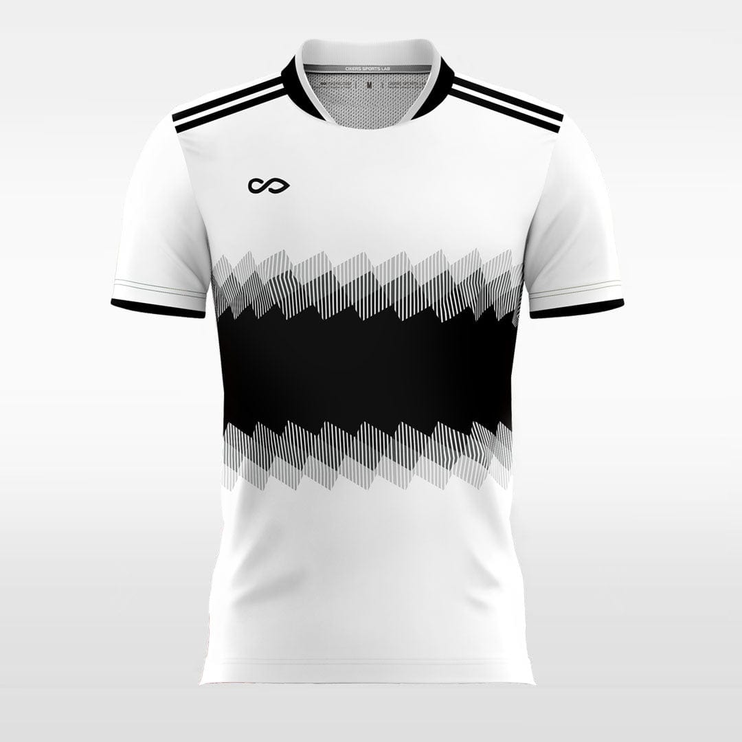 White and Black Soccer Jerseys Design