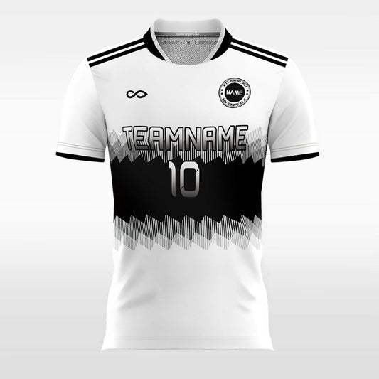 Custom White and Black Soccer Jerseys