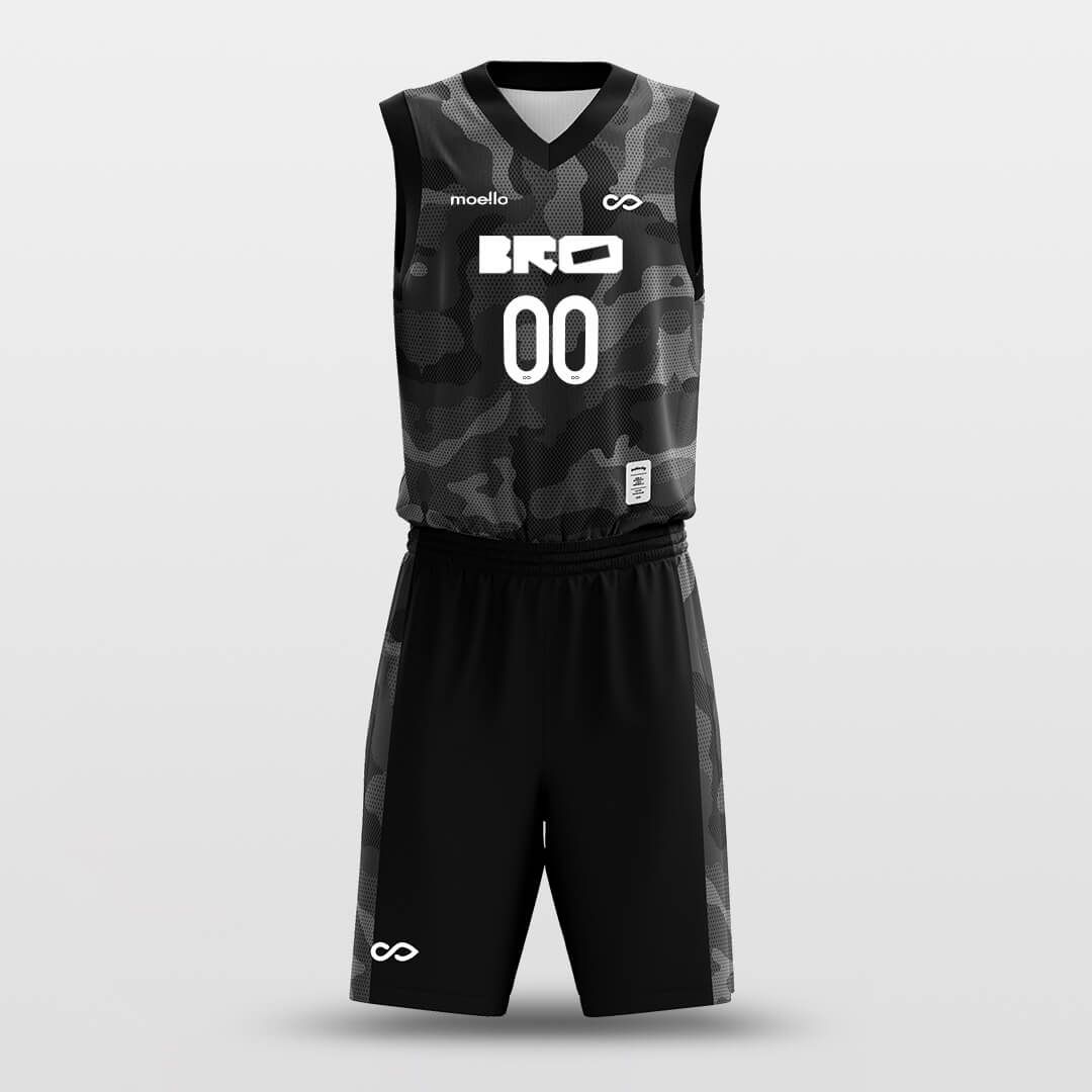 Black Camo Basketball Jersey Set