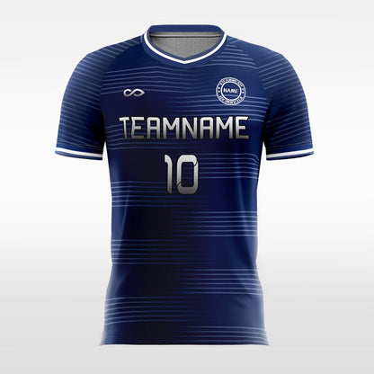 Navy Blue Customized Men's Sublimated Soccer Jersey