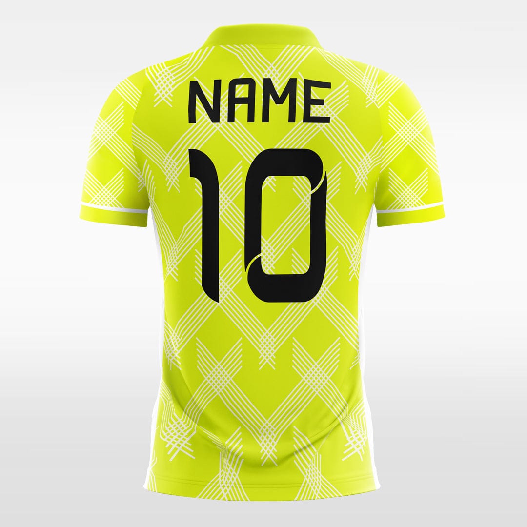 Yellow Fluorescent Sublimated Soccer Jersey