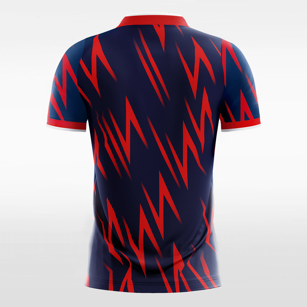 Navy Blue & Red Harry Soccer Jersey