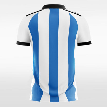 White and Blue Soccer Jerseys Custom Sublimated