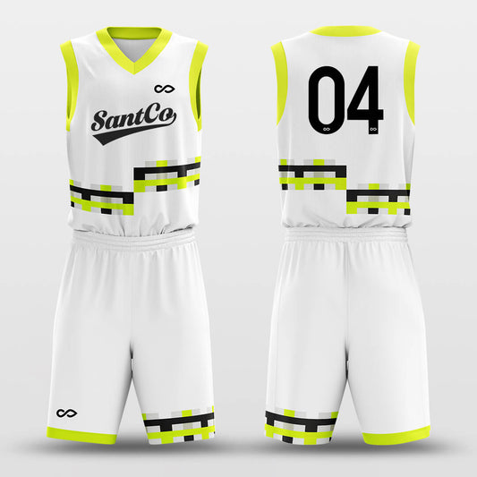 White and Yellow Basketball Uniform