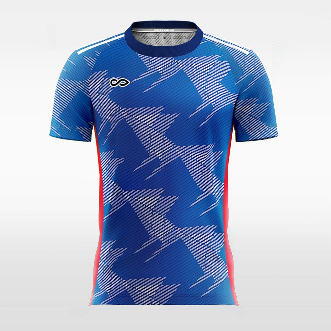 Blue Retro Soccer Jerseys Customized