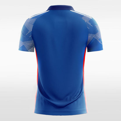 Blue Retro Soccer Jerseys Custom Name and Logo