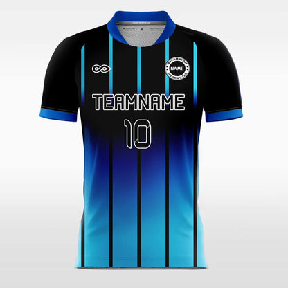 Blue Striped Soccer Jersey