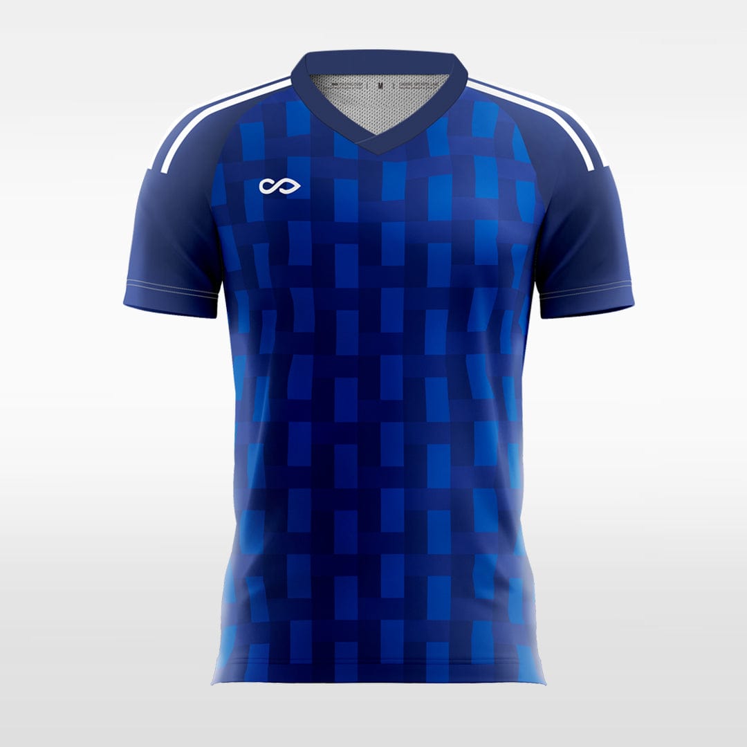 Blue Rhythm Cube Soccer Jersey