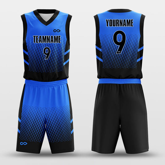 Lattice Blue - Custom Basketball Jersey Set Design Fade Fashion