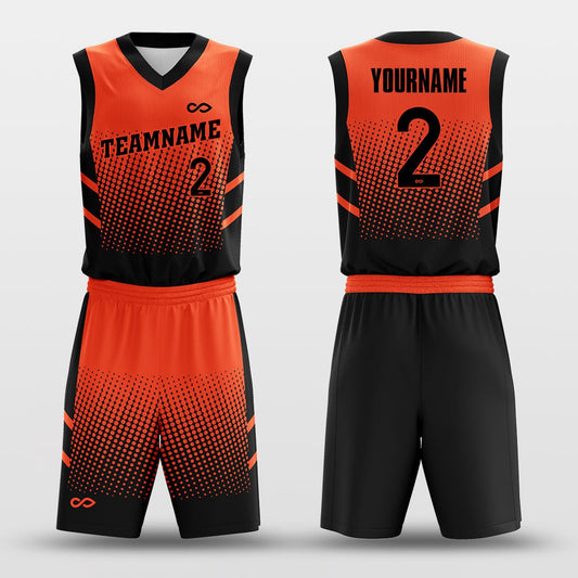 Lattice Red - Custom Basketball Jersey Set Design Gradient