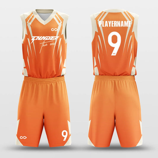 orange basketball uniform design