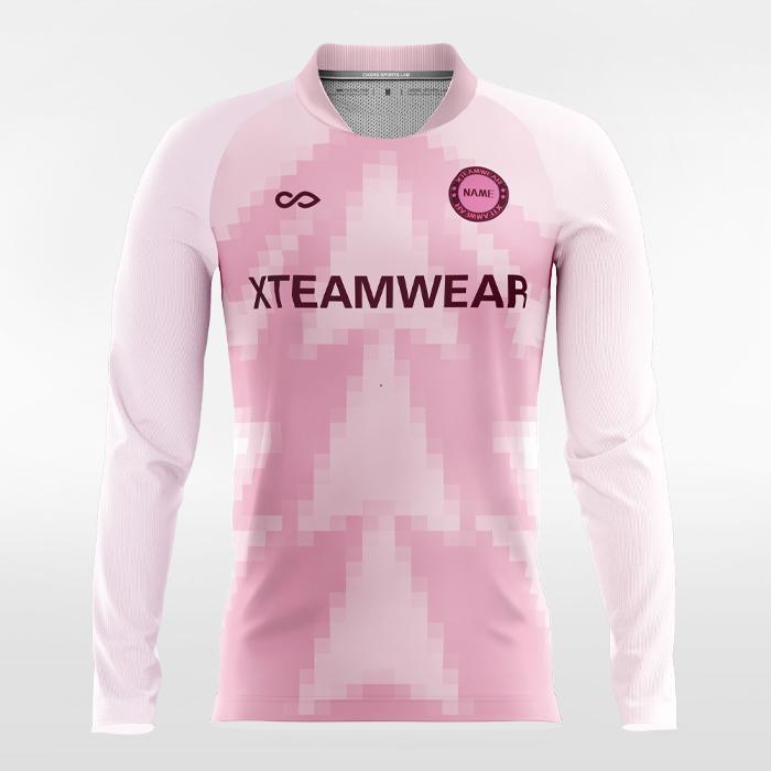 Pink Mosaic Long Sleeve volleyball Jersey