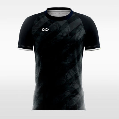 Black Men's Sublimated Soccer Jersey Design