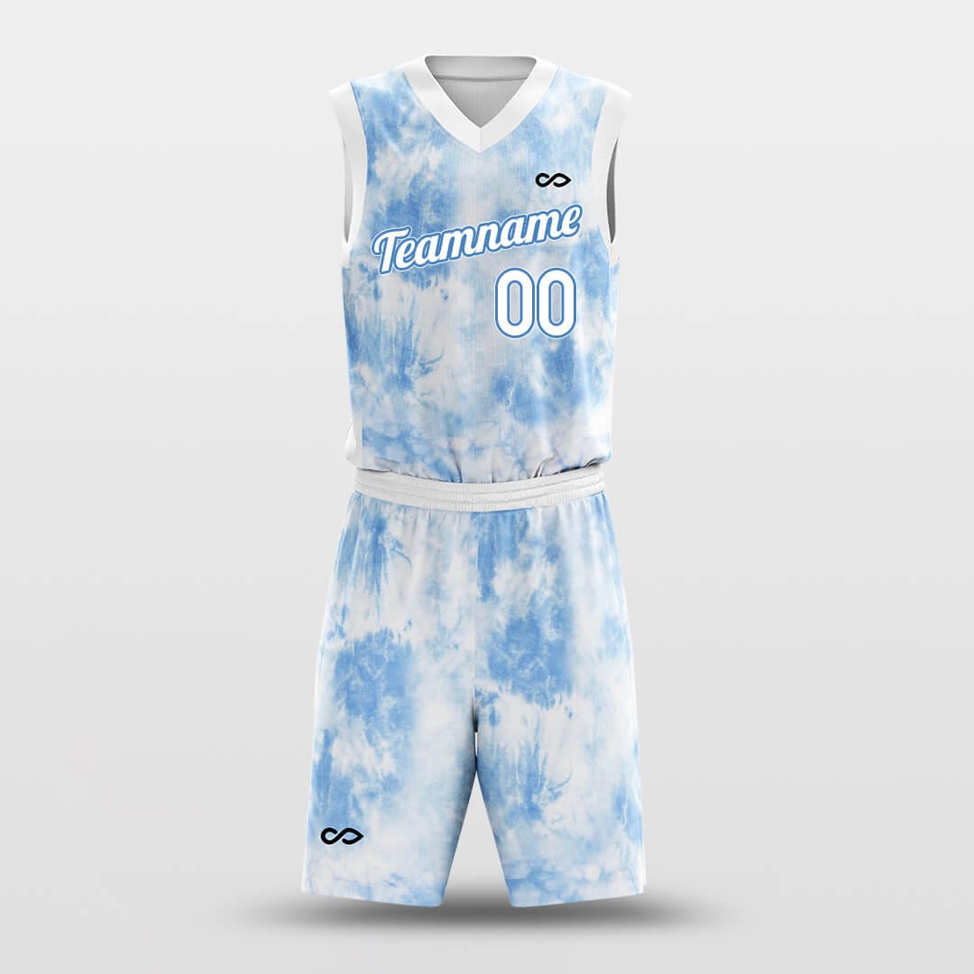 Sky dye figure basketball jersey set