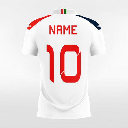 Customized White Men's Sublimated Soccer Jersey Design