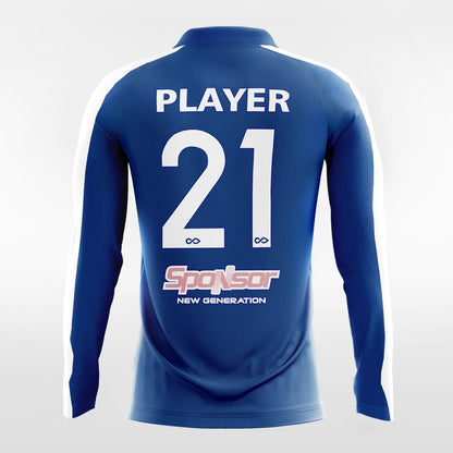Blue Long Sleeve Team Soccer Jersey