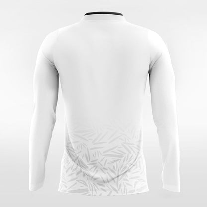 Black and White Long Sleeve Team Soccer Jersey