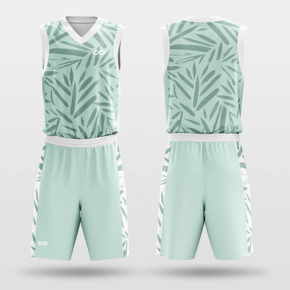 Green Basketball Jersey Set Custom Sublimated