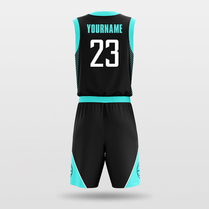 black basketball jersey set