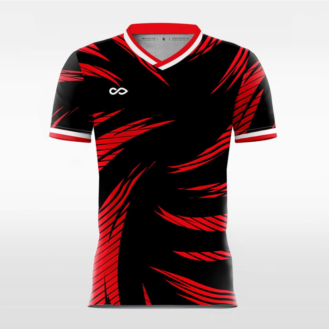 black red short sleeve jersey